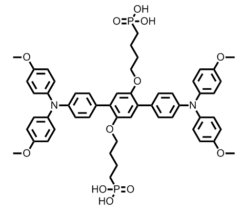 (((4,4''-bis(bis(4-methoxyphenyl)amino)-[1,1':4',1''-terphenyl]-2',5'-diyl)bis(oxy))bis(butane-4,1-diyl))bis(phosphonic acid)