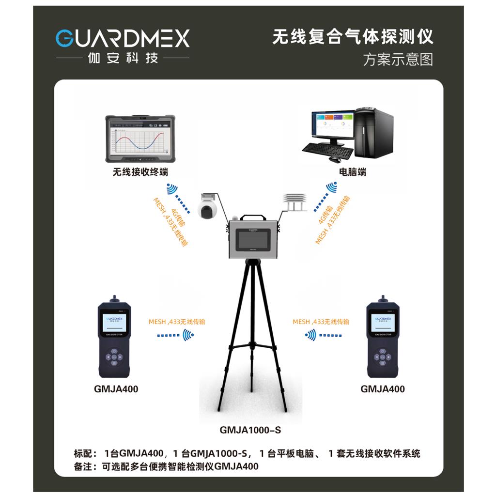 伽安科技—手提泵吸式复合气体分析仪—移动式多合一气体检测仪
