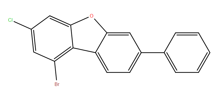 1-溴-3-氯-7-苯基二苯并呋喃
