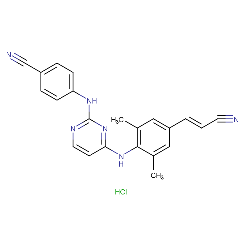 4-{[4-({4-[(E)-2-氰基乙烯基]-2,6-二甲基苯基}  氨基)-2-嘧啶基]氨基}苯甲腈盐酸盐(1:1)