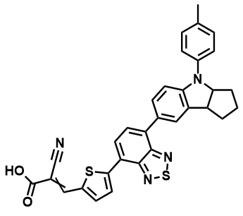 2-氰基-3-(5-(7-(4-(对甲苯基)-1,2,3,3a,4,8b-六氢环戊并[b]吲哚-7-基)苯并[c][1,2,5]噻二唑-4-基)噻吩-2-基)丙烯酸
