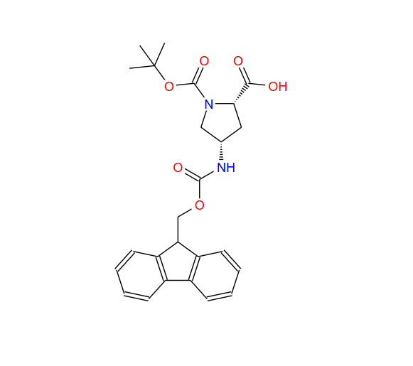 N-Boc-顺式-4-N-Fmoc-氨基-L-脯氨酸