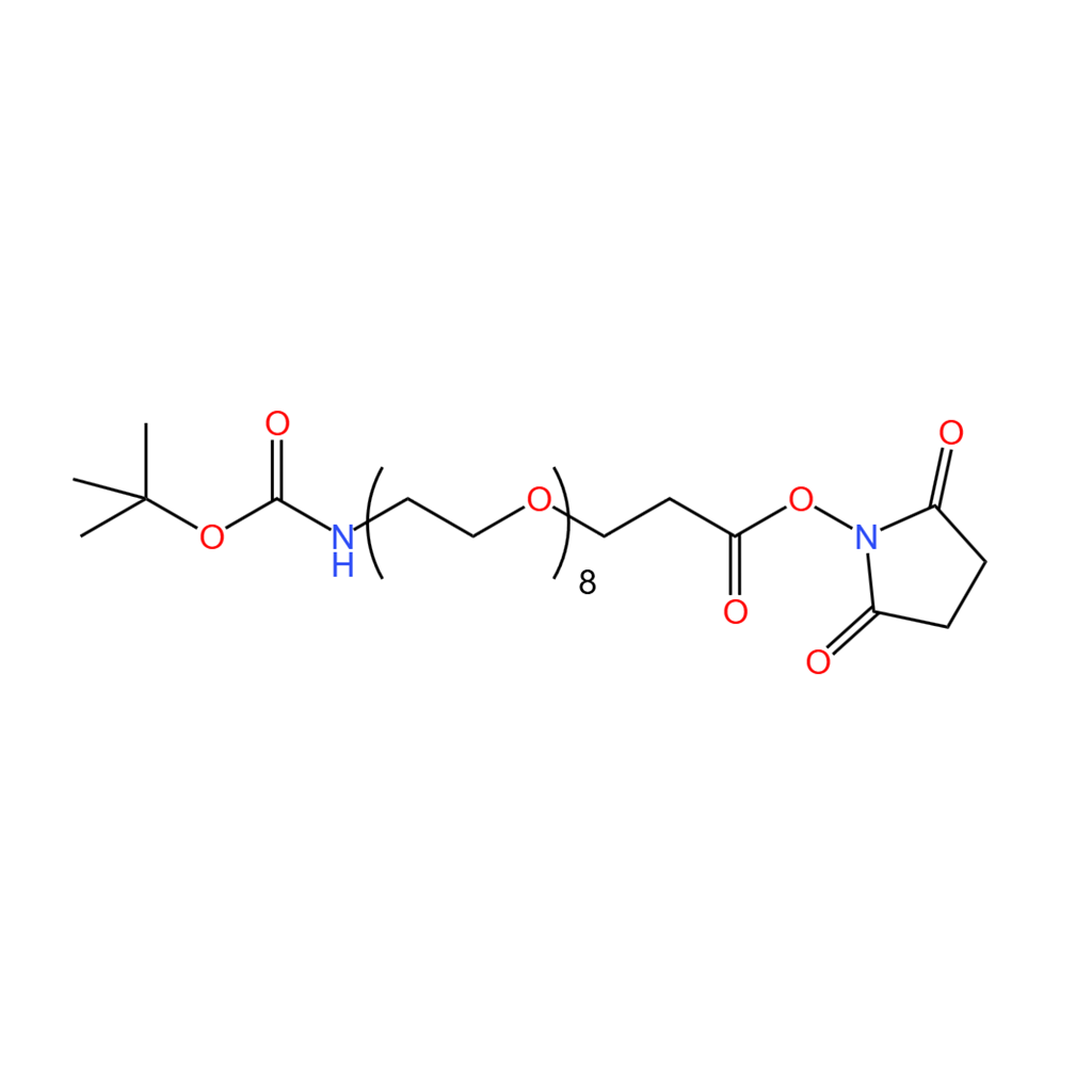 叔丁基-氨基-八乙二醇-丙酸琥珀酰亚胺酯  98%