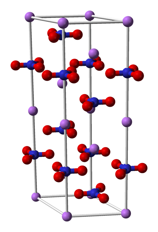 lithium-nitrate crystal structure