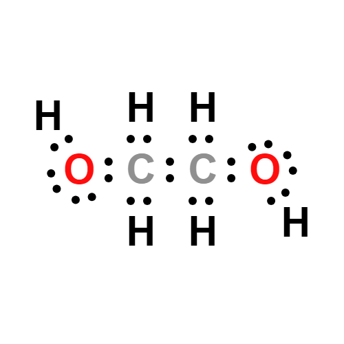 c2h6o2 lewis structure